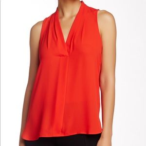 Vince Camuto Pleated High Low Tank